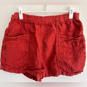 Faherty Lighthouse Linen Shorts, Size Medium